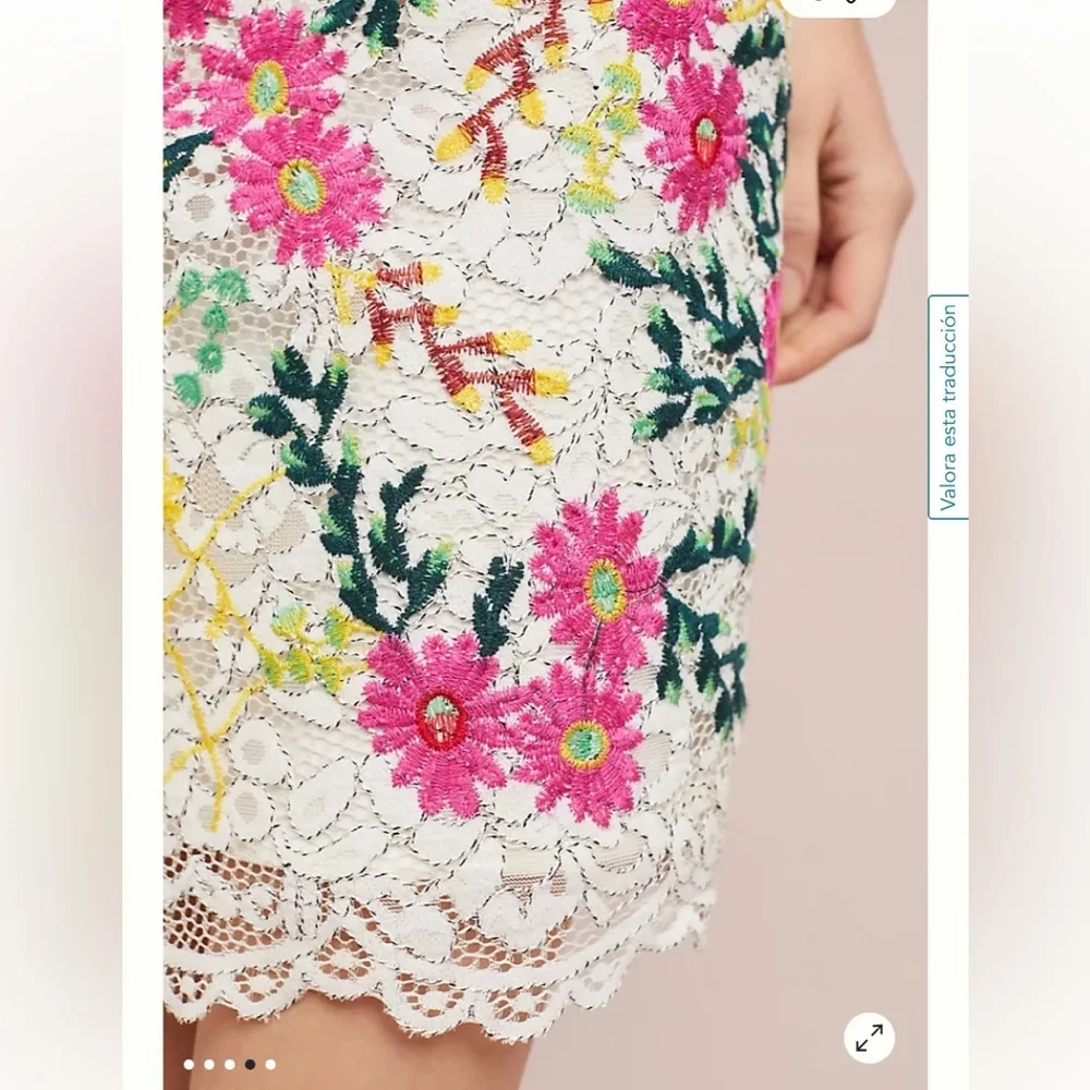 Anthropologie - Moulinette Soeurs - Taylor Floral-Print Lace Dress - Size 10 - Picture 4 of 11